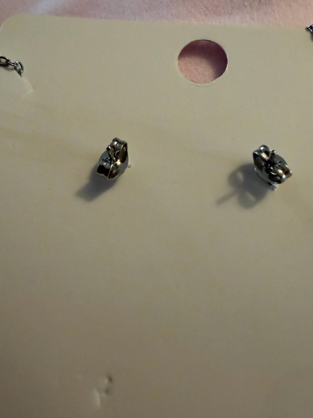 Mint NWT Silver Triple Heart Necklace with Matching Studs 20” - Picture 3 of 4